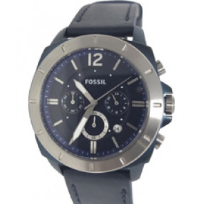 Klokkerem Fossil BQ2194 Lær Blå 24mm