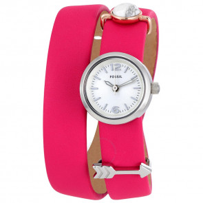Klokkerem Fossil ES3964 Lær Rosa 13mm