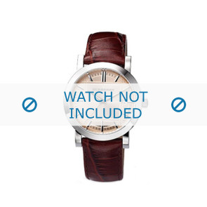 Klokkerem Burberry BU1356 Lær Brun 20mm